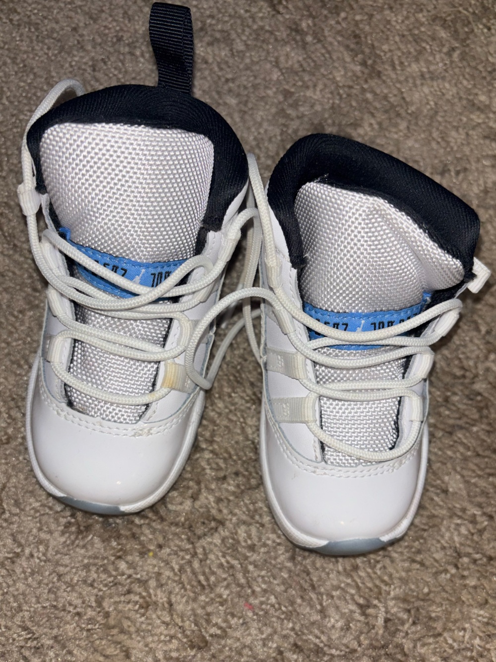 Air Jordan 11 Retro TD Legend Blue White Sneakers Size 6C